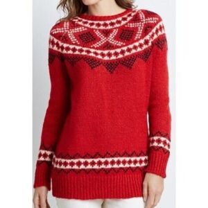 J.Jill Windham Fair Isle wool blend sweater, size XS